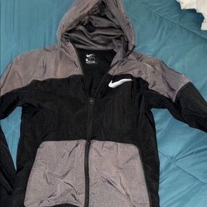 Nike Black and Gray Hooded Jacket boys